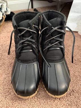 Nautica Black Waterproof Duck Boots